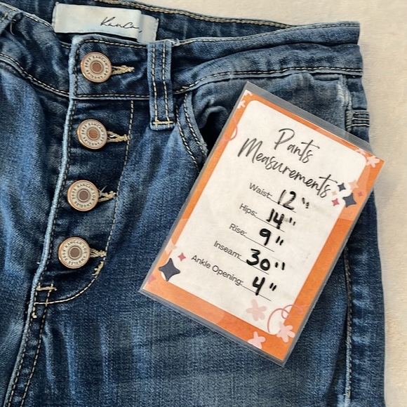 Distressed Midrise Kancan Buttonfly Skinny   Jeans sz 3/25 - Picture 5 of 5
